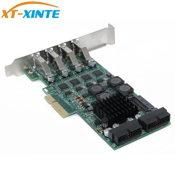 XT-XINTE PCI Express, PCI-E, USB 3.0 Išplėtimo Plokštę Pjesė 8 Prievadai USB 3.0 Valdiklį, Nepriklausomas 4 Kanalų vaizdo Kamera Serverio