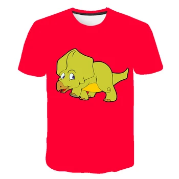 Xxx vasaros Vaikų marškinėliai Gyvūnų Dinozaurų 4 Iki 14 Y 3d Spausdinimo Berniukas Mergaitė Trumpas Rankovės Atsitiktinis Poliesteris