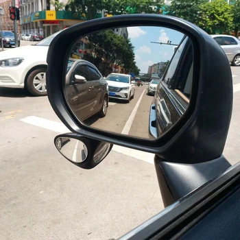 YASOKRO Automobilių aklojoje Veidrodžių Plataus Kampo Veidrodis 360 Sukimosi Reguliuojamas Išgaubtas Veidrodis Saugos Stovėjimo Teisė Galinio vaizdo veidrodėlis