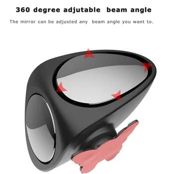 YASOKRO Automobilių aklojoje Veidrodžių Plataus Kampo Veidrodis 360 Sukimosi Reguliuojamas Išgaubtas Veidrodis Saugos Stovėjimo Teisė Galinio vaizdo veidrodėlis