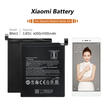YCDC 1PC Įkrovimo 3.85 Prieš 4000/4100mAh BN43 BN 43 Ličio Li-ion daugkartinio Įkrovimo Baterija Xiaomi Redmi Hongmi Pastaba 4X Note4X