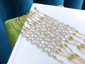 YIKALAISI Fine Jewelry Žavesio Apyrankę Perlų Papuošalai 9-10mm Natūralių Gėlavandenių Perlų Apyrankė Apyrankės Moterims