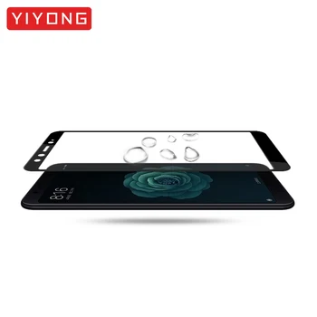YIYONG 5D Visiškai Padengti Stiklo Xiaomi Mi 6X Mi6x Grūdintas Stiklas Xiomi A2 Ekrano apsaugos Xiaomi Mi A2 Lite Pilnas Klijai Stiklo