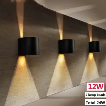 Yonntech 12W lampada LED sienos lempos geležinkelių projekto Vandeniui naktiniai kambario, miegamojo sienų dekoras menas