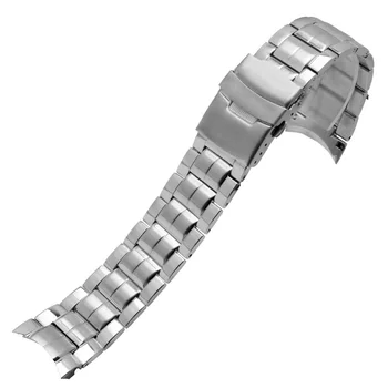 Yopo Pakeitimo Dirželis EF-544 Nerūdijančio Plieno Watchband 22mm Sidabrinė Apyrankė Lanko Sąsaja vyriškų Laikrodžių Priedai