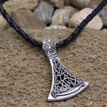 Youe švietė Vyrų Amuletas Pantgram Rune Skandinavų Vikingų Kirvį Skandinavų Papuošalai Mammen stiliaus Žavesio, pakabukas