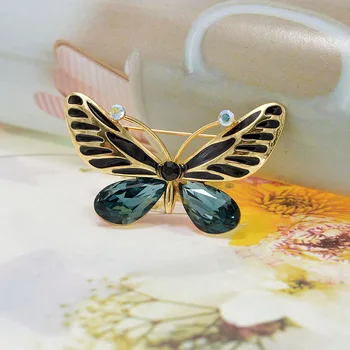 YoungTulip naujas 2 spalva pasirinkti drugelio formos sagės moterų emalio vabzdžių formos sagė pin spalvinga pin kristalų segė dovana
