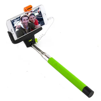 Z07-7 Garso Kabelis Laidinio Selfie Stick Ištraukiamas Monopodzie Savarankiškai Klijuoti 