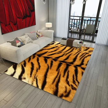 Zebra Tigras, Leopardas Spausdinti 3D Kilimas Kambarį Kilimas Ne Slydimo Slydimo Kilimėlis Gyvūnų spausdinti Kilimas