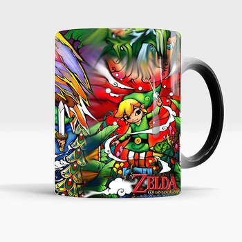 Zelda kvėpavimas laukinių puodelis 350ml magija kavos puodeliai, karščiui jautrus arbatos Puodeliai Spalva Keičiasi Puodelis geriausia kalėdų dovana puodelis