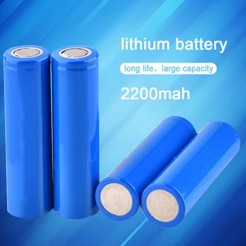 Įkraunamosios Baterijos 18650 3.7 v, 2200mAh akumuliatorius aa ličio 3.7 v, Li-po Įkrovimo 18650 Baterija