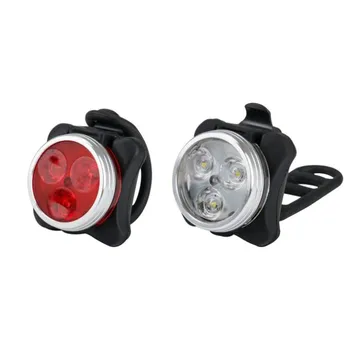 Įmontuota Baterija USB Įkraunamas LED Dviračio Žibintas, Dviračio lempa Dviračių Nustatyti Šviesus Priekio priekinis žibintas Galinis Atgal Uodega Lanterna 4 Režimai