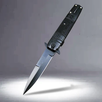 Šiaurės Amerikos 57HRC juoda sulankstomas peilis (5cr15mov plieno) išgyvenimo sulankstomas peilis universalus taktinis peilis Kišeninis peiliukas