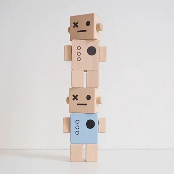 Šiaurės Mediniai Žaislai Mados Robotas Žaislai Vaikams Berniukas Medinis 