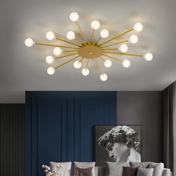Šiuolaikinių LED kambarį liustra dekoratyvinės lubų liustra Šiaurės aukso/juoda miegamojo, virtuvės studijų patalpų apšvietimo šviestuvas