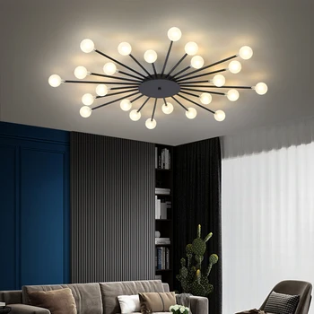 Šiuolaikinių LED kambarį liustra dekoratyvinės lubų liustra Šiaurės aukso/juoda miegamojo, virtuvės studijų patalpų apšvietimo šviestuvas