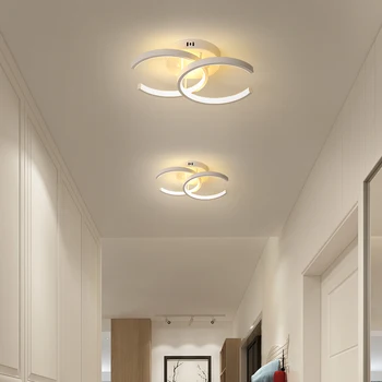 Šiuolaikinių LED lubų šviesos Prieškambario Balkonas Koridorius, Miegamasis Akrilo LED lubų šviestuvas Juoda arba Balta patalpų apšvietimas