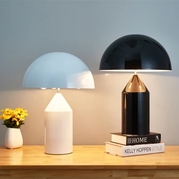 Šiuolaikinės Metalo Grybų Stalo Lempos,Italija Replika Dizaineris Stalo Lempa, Miegamojo Geležies Lentelė Žibintai LED dekoratyvinis tablelamp