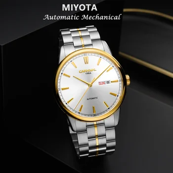Šveicarija Karnavalas mechaninis laikrodis vyrams MIYOTA automatinė vyrų laikrodžiai prabangos prekės vandeniui laikrodis safyras montre homme saati
