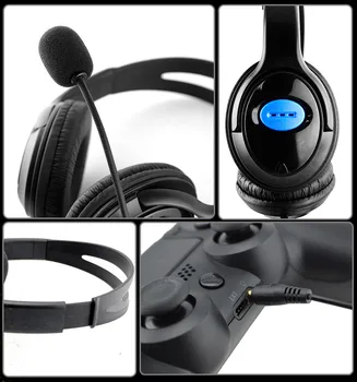 Žaidimų Ausinės Laidinė laisvų Rankų įranga su integruotu Mikrofonu Aukštos kokybės žaidimų konsolės ausinių Nešiojamas PS4 Žaidimų Konsolę